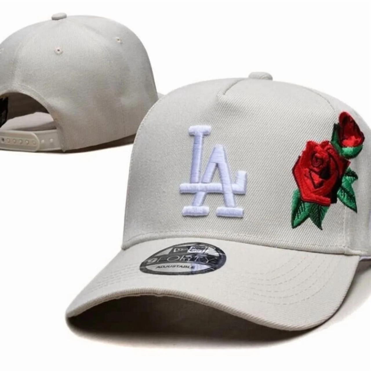 New Era Los Angeles Dodgers 9FORTY Rose Custom Cap in Stone/Off-White