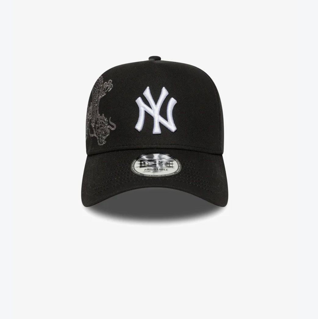 NEW YORK YANKEES MLB ICON BLACK 9FORTY E-FRAME ADJUSTABLE CAP
