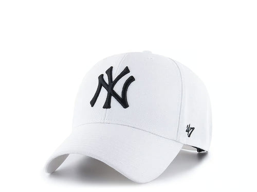 47 Brand New York Yankees MVP Cap in White/Black.