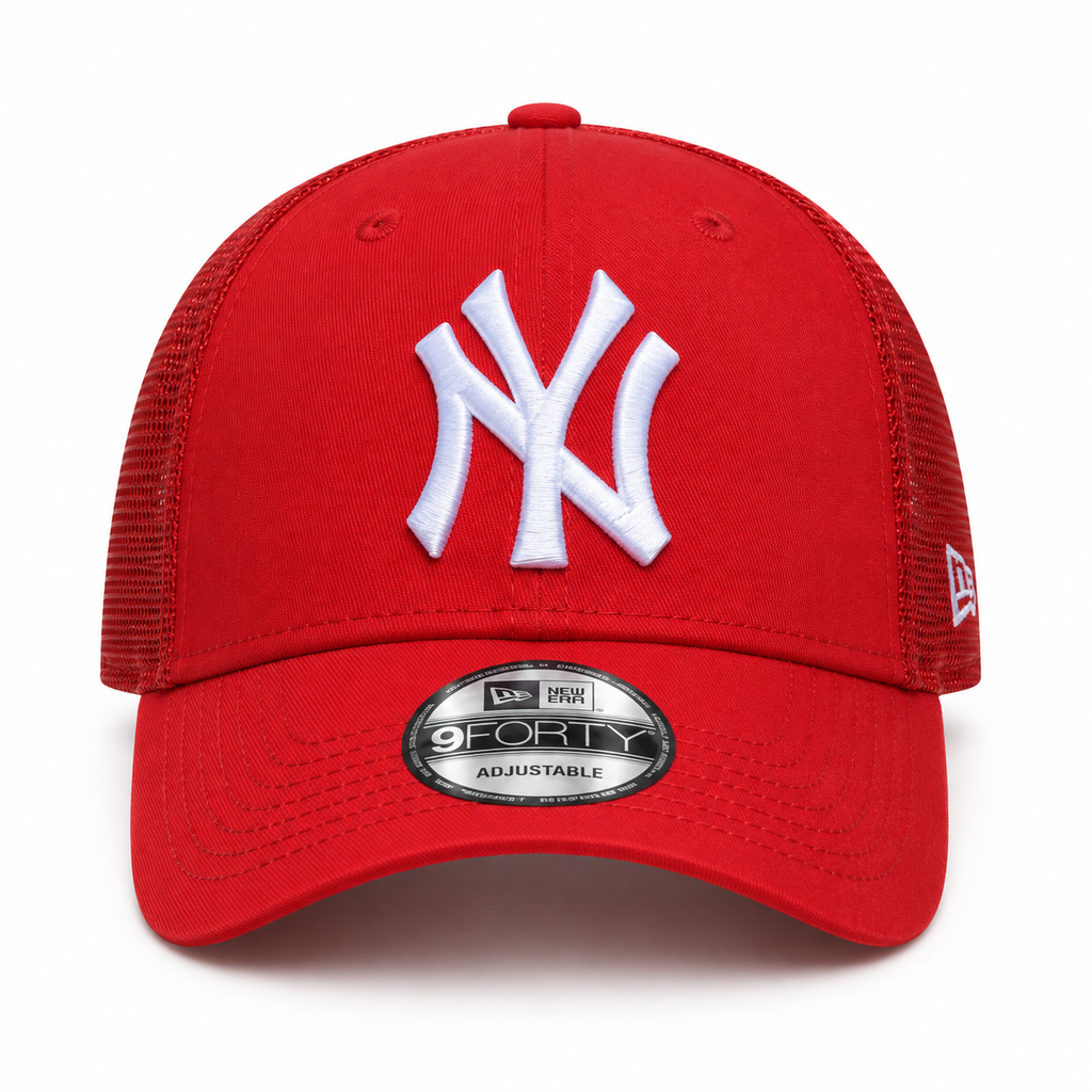 New Era 9FORTY New York Yankees Red Trucker Cap